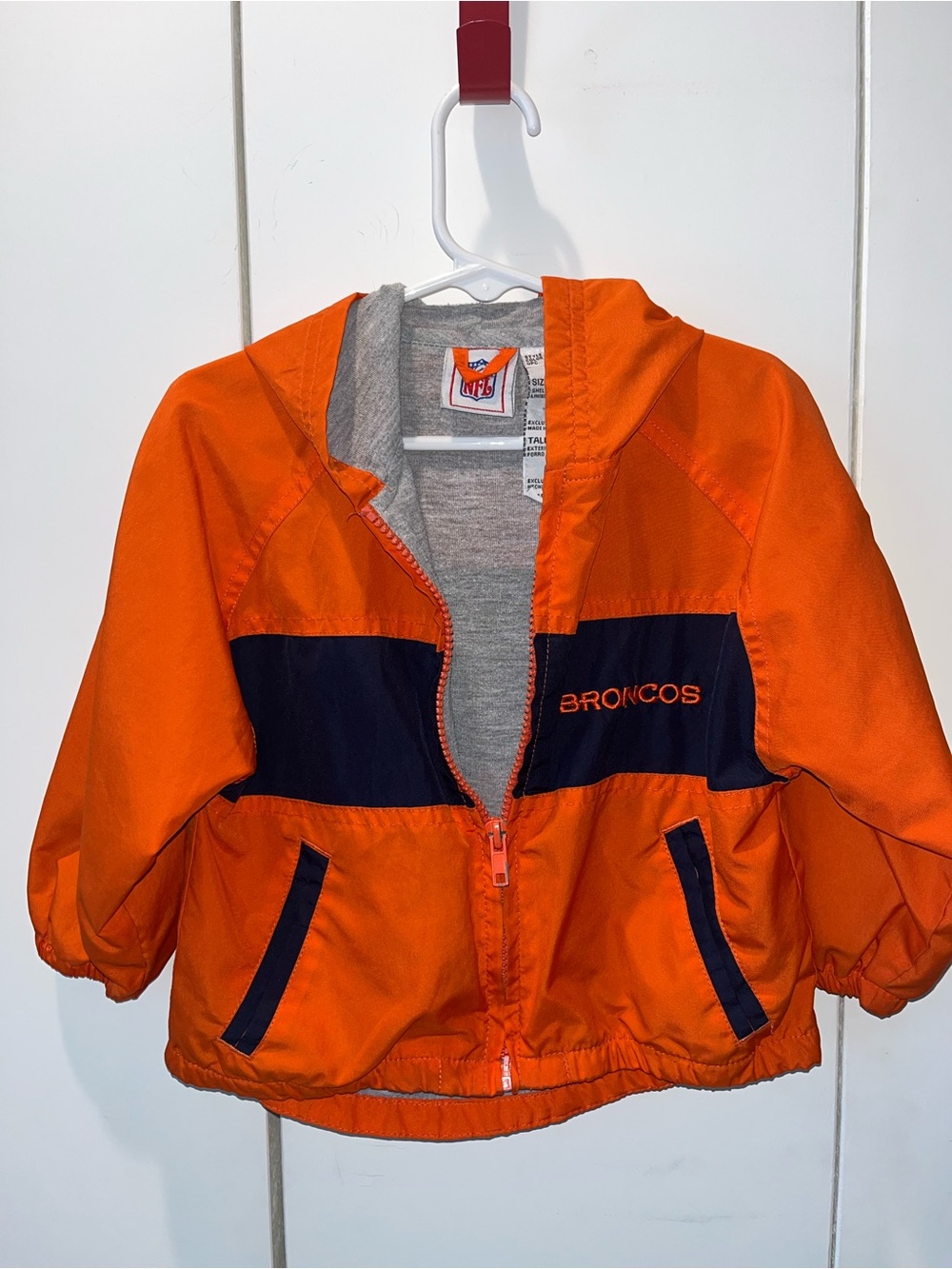 NFL Orange and Navy Broncos Kids' Hooded Jacket